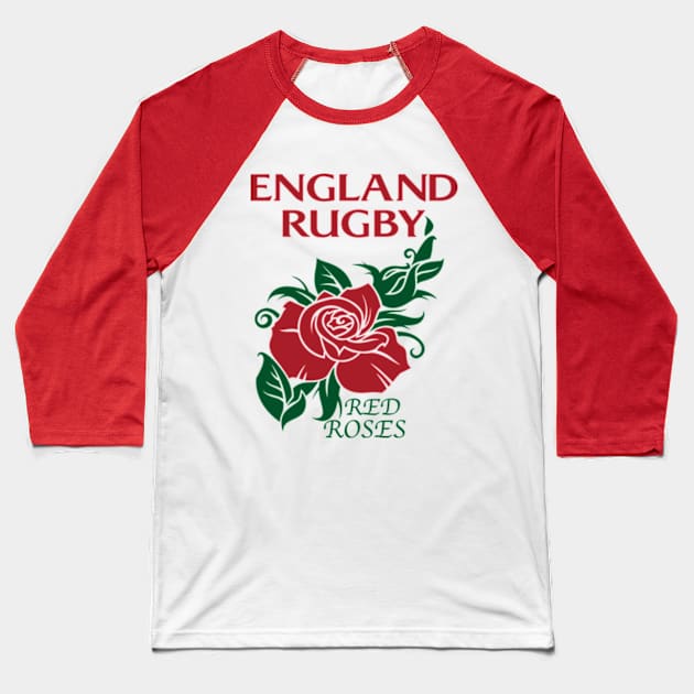 England Women's Rugby Team English Roses Baseball T-Shirt by CGD